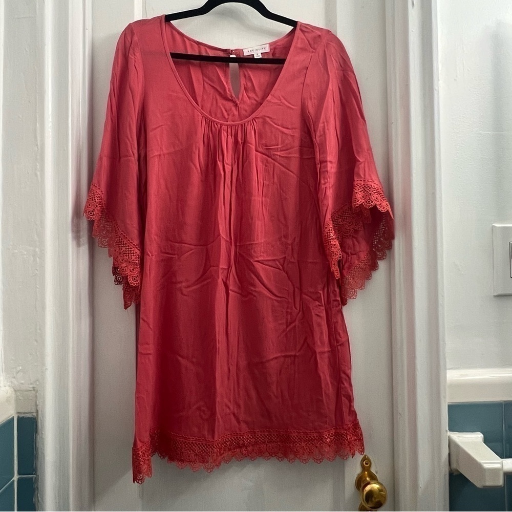 Socialite Mini Dress, coral size‎ medium